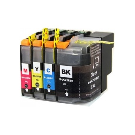 Compatible Brother LC22E Black Cartucho de tinta - Consumibles Verdaris.  Cartuchos y toner genericos para impresoras de tinta, laser y multifuncion